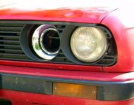 Air Inlet montage in koplamp gat BMW E30 3-serie